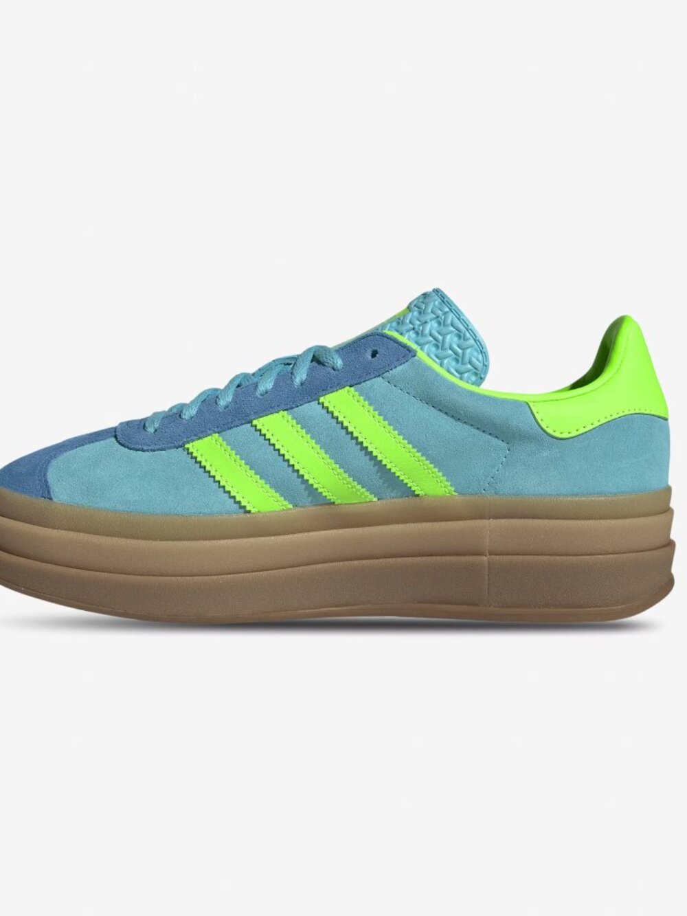 *NEW* Adidas Womens Gazelle Platform Bold Blue Glow Solar Green Bright Blue NWT - Picture 3 of 15